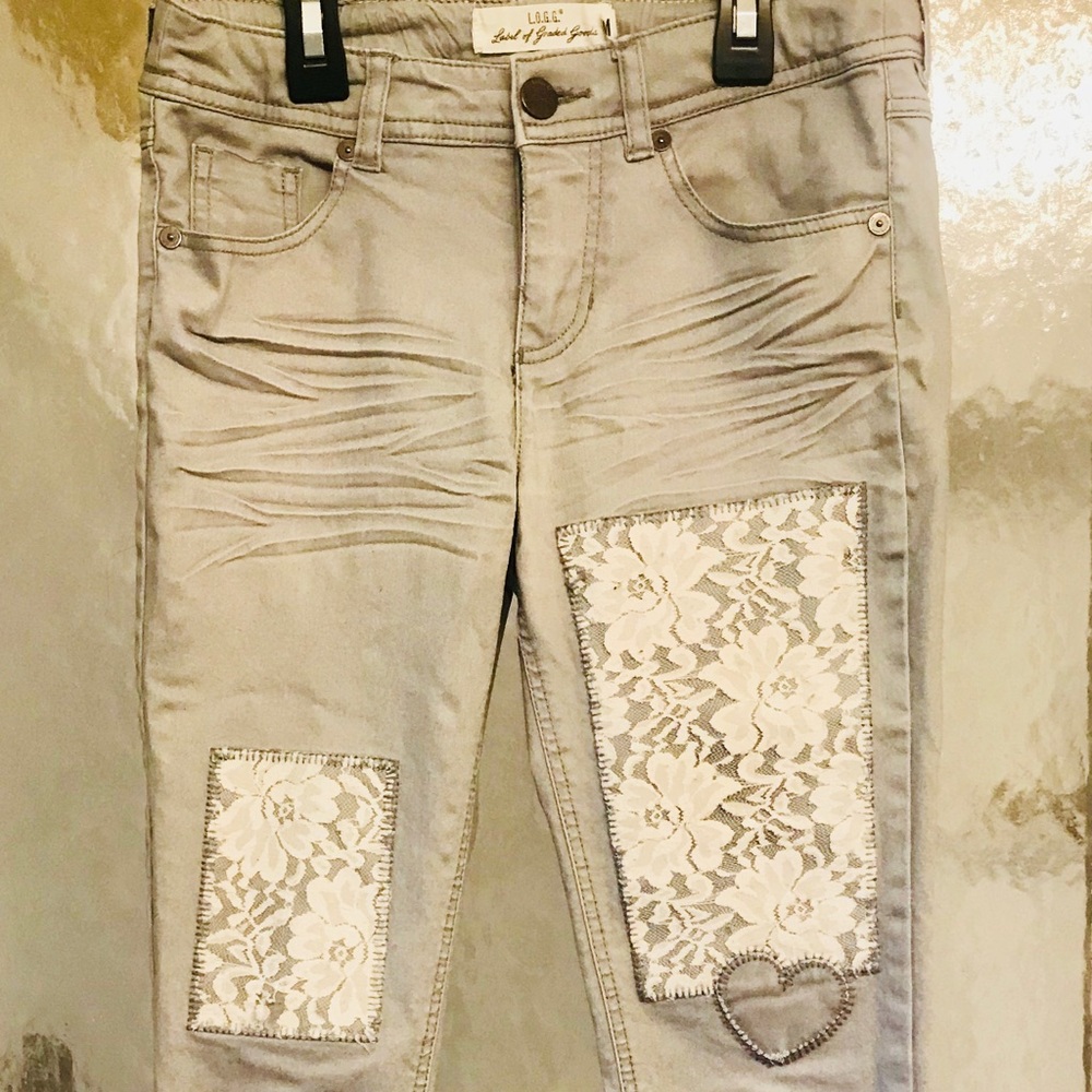 Girls Size 10 Grey Skinny Pants